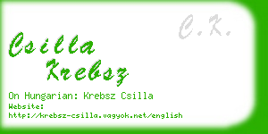 csilla krebsz business card